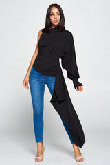 Thea asymmetrical drape top