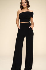 Off-shoulder broekset van Lea-Lise