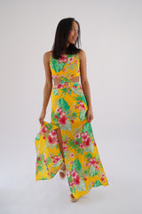 Alicante exotische print maxi-zonnejurk