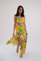 Alicante exotische print maxi-zonnejurk