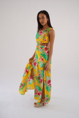 Alicante exotische print maxi-zonnejurk
