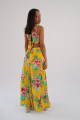 Alicante exotische print maxi-zonnejurk