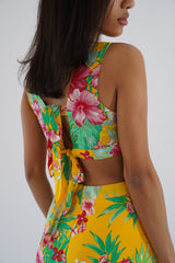Alicante exotische print maxi-zonnejurk