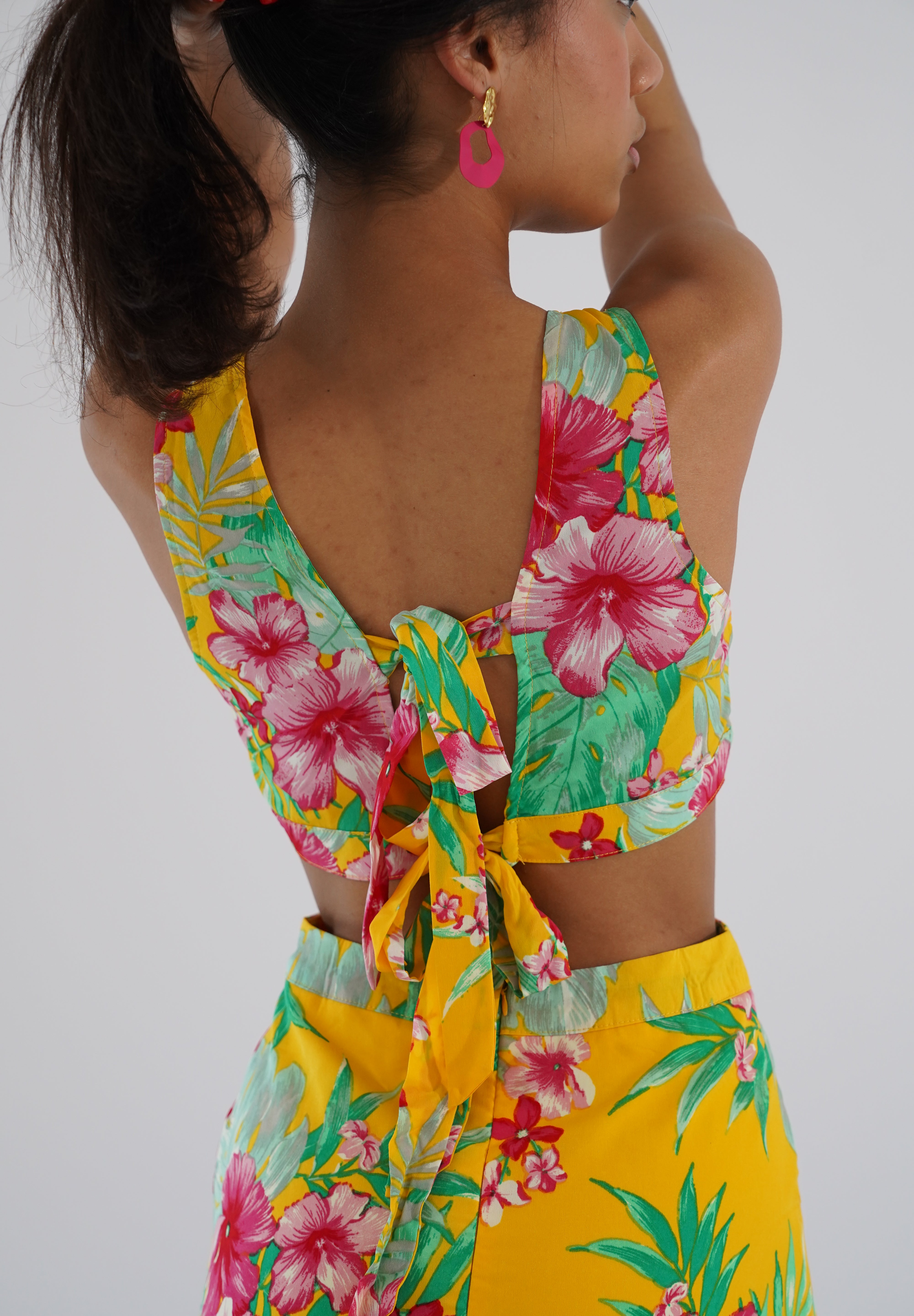 Alicante exotische print maxi-zonnejurk