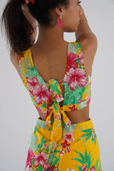 Alicante exotische print maxi-zonnejurk