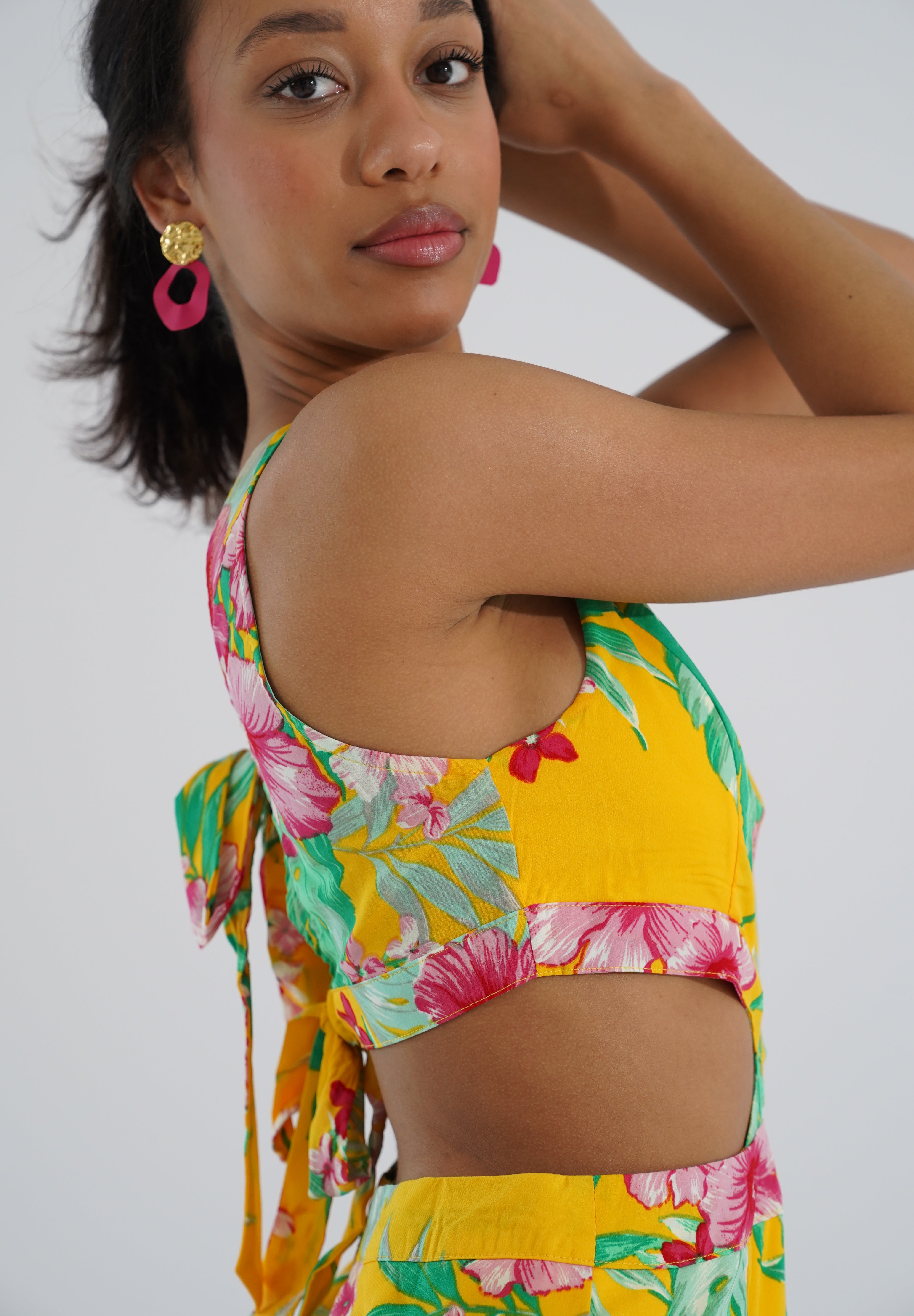 Alicante exotische print maxi-zonnejurk