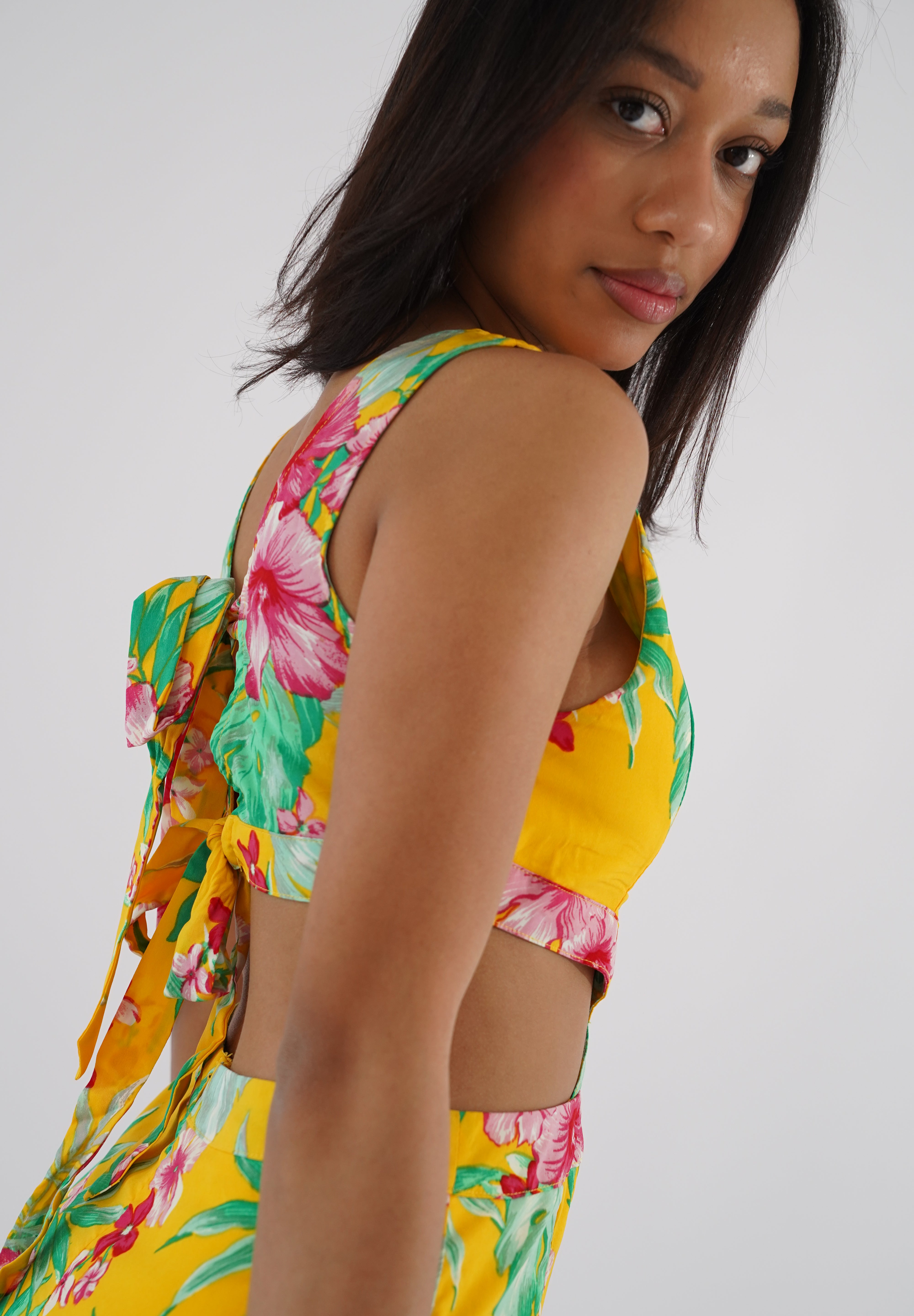 Alicante exotische print maxi-zonnejurk
