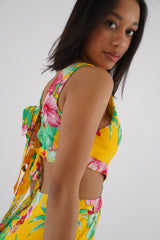 Alicante exotische print maxi-zonnejurk