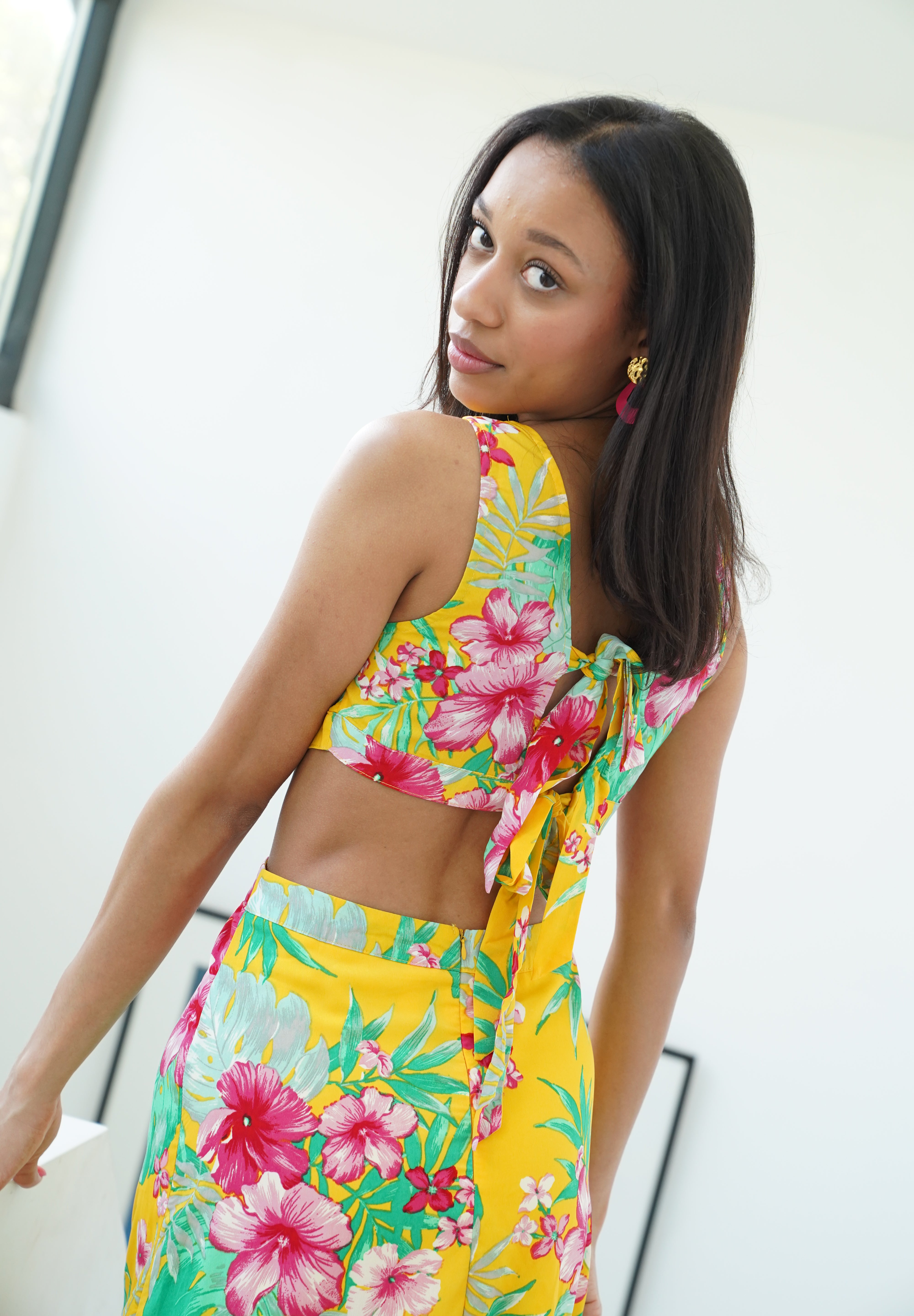 Alicante exotische print maxi-zonnejurk
