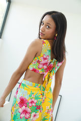 Alicante exotische print maxi-zonnejurk