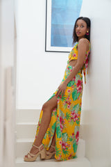 Alicante exotische print maxi-zonnejurk