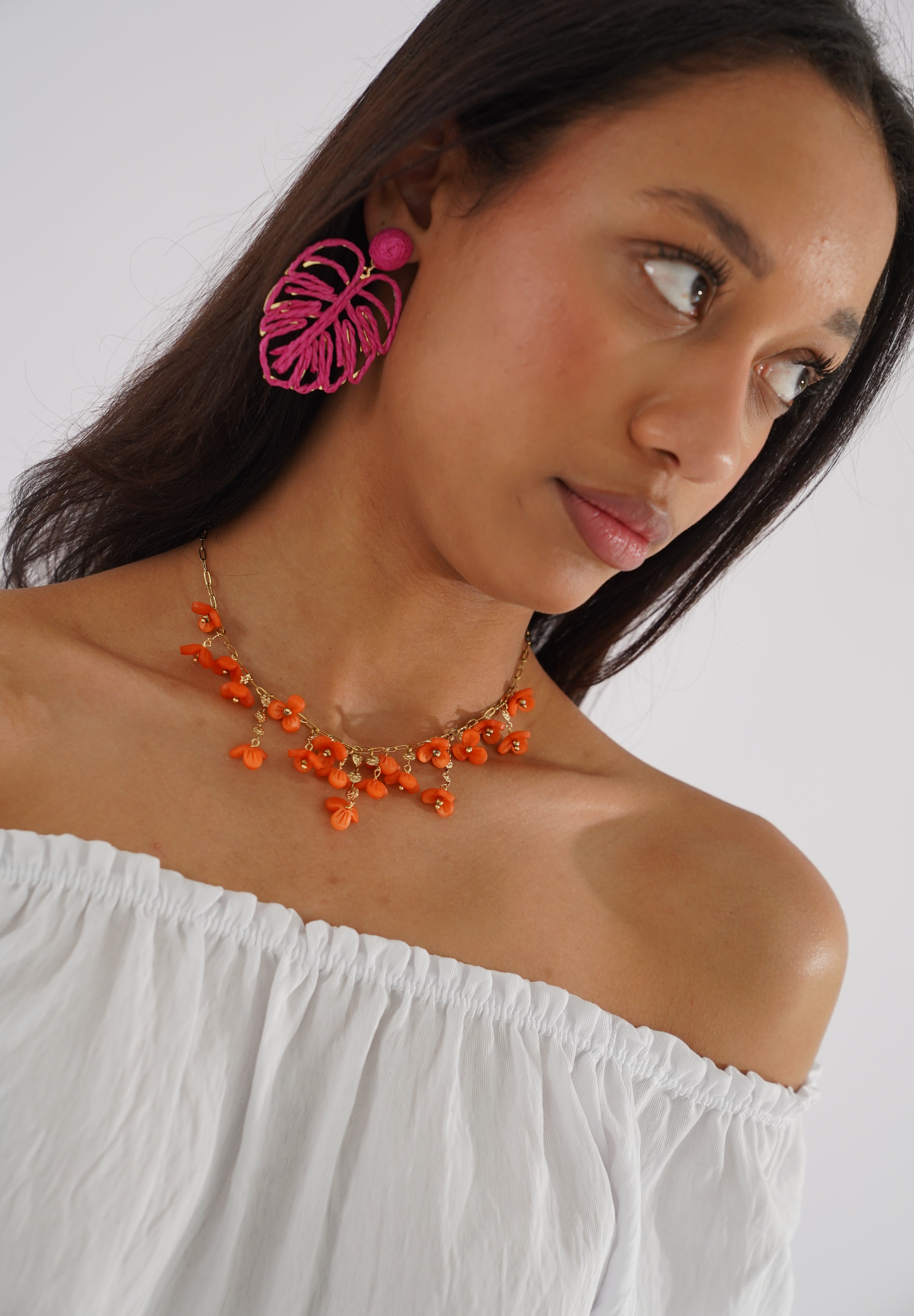 Bali floral necklace