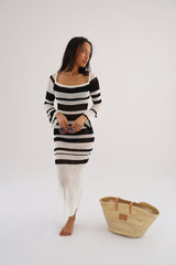Acapulco Beach crochet striped maxi dress