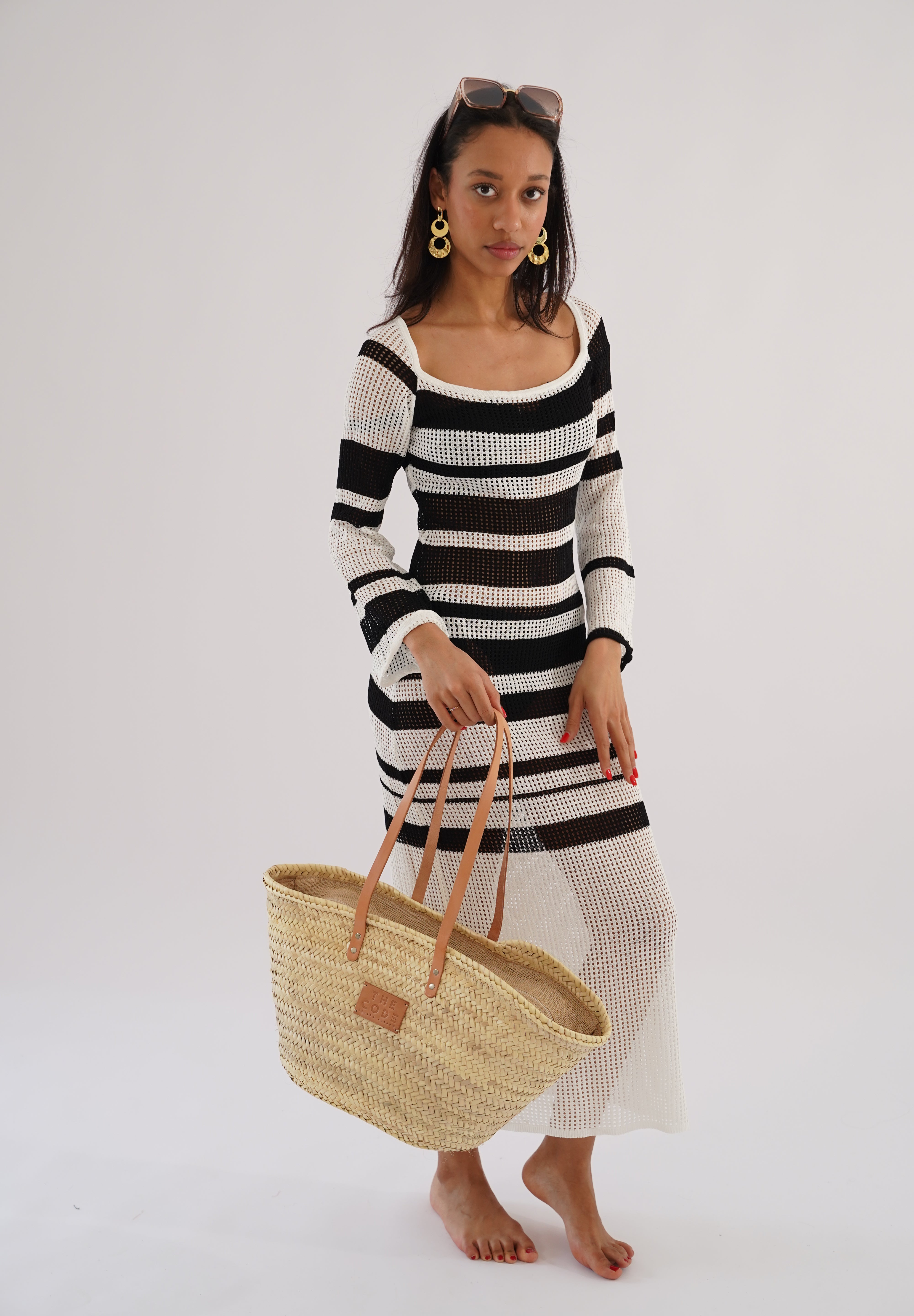 Acapulco Beach crochet striped maxi dress