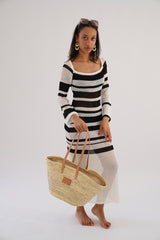 Acapulco Beach crochet striped maxi dress