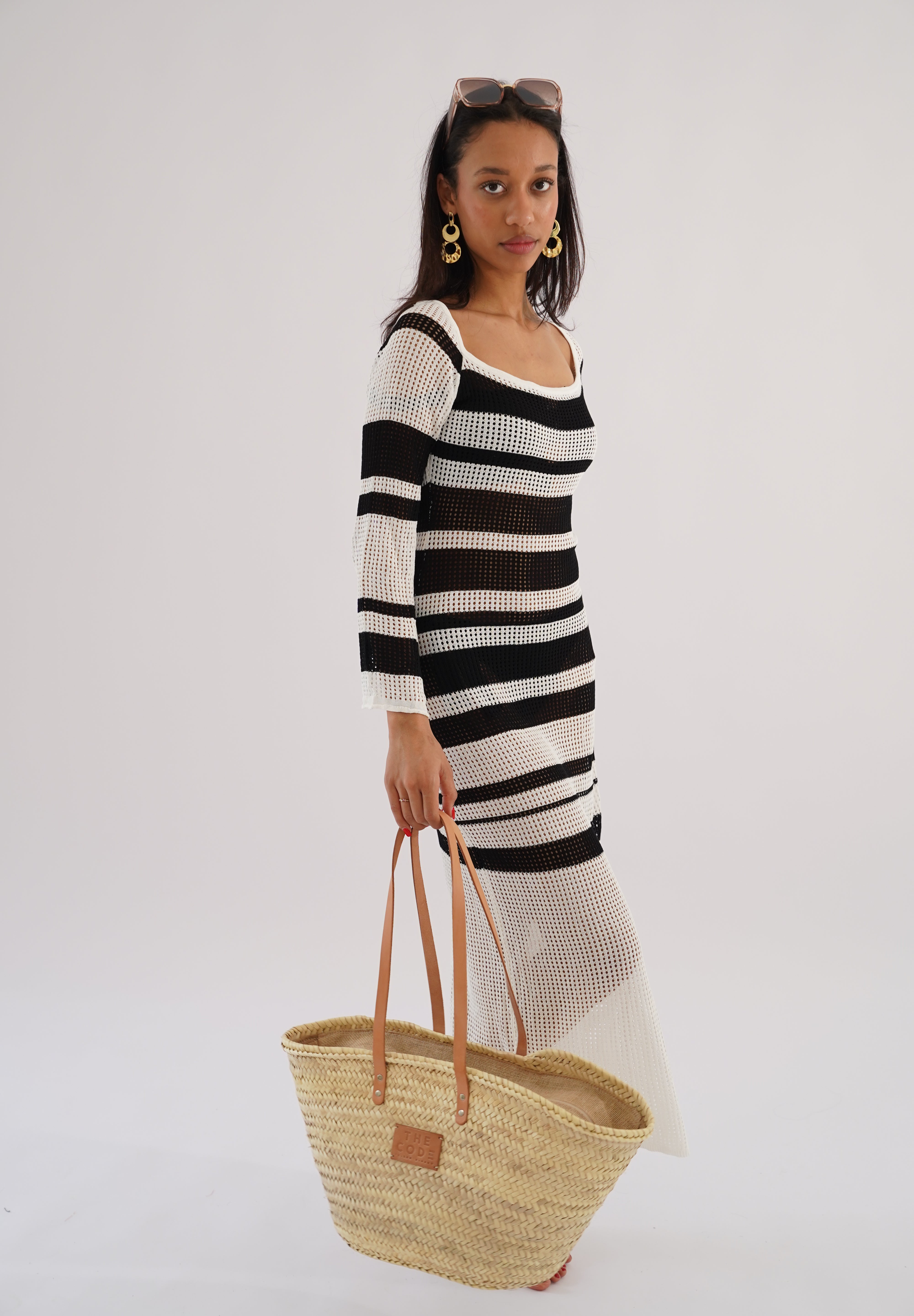 Acapulco Beach crochet striped maxi dress