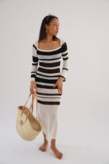 Acapulco Beach crochet striped maxi dress