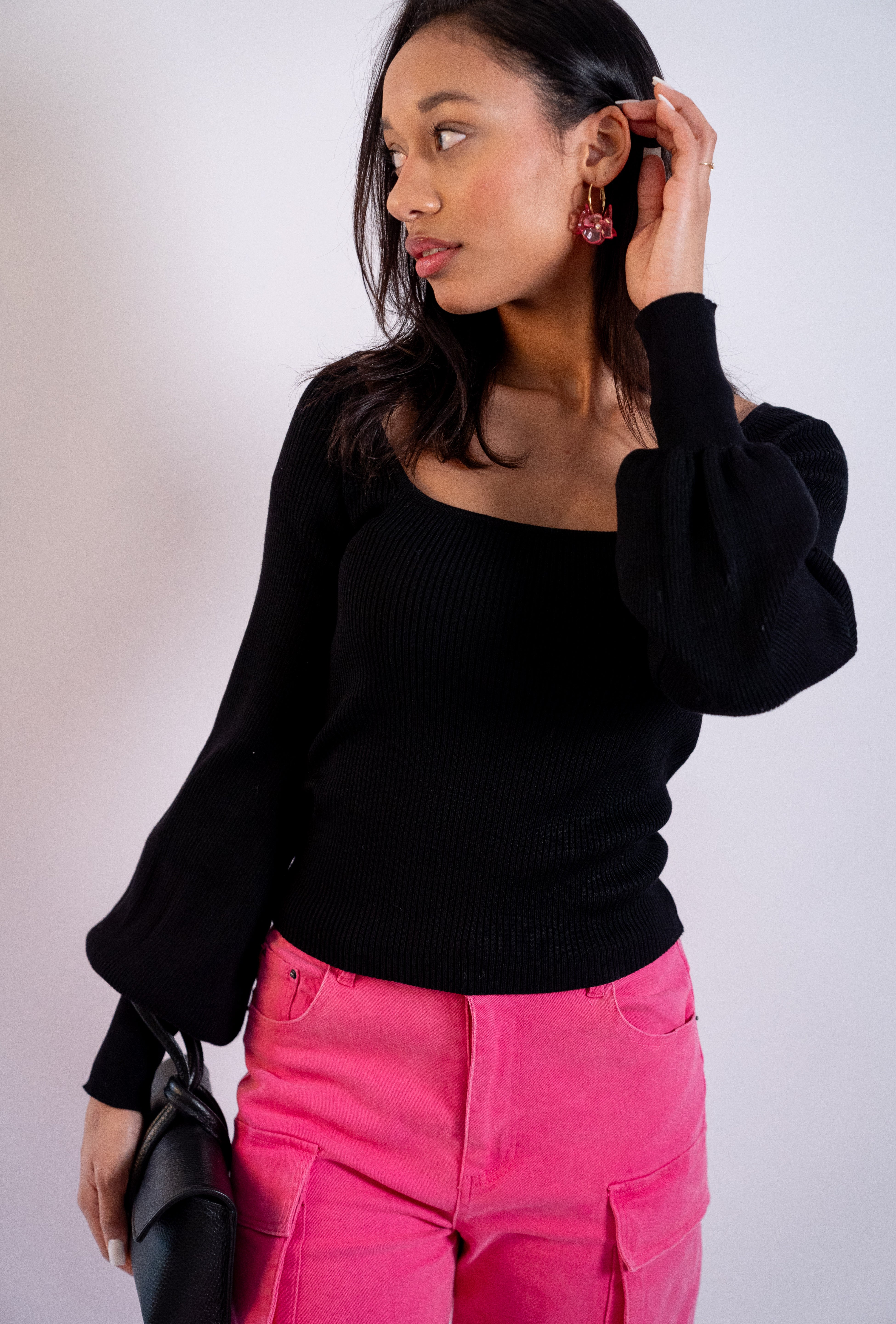 Elsa puff sleeve sweater