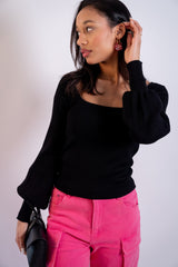 Elsa puff sleeve sweater