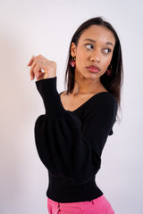 Elsa puff sleeve sweater