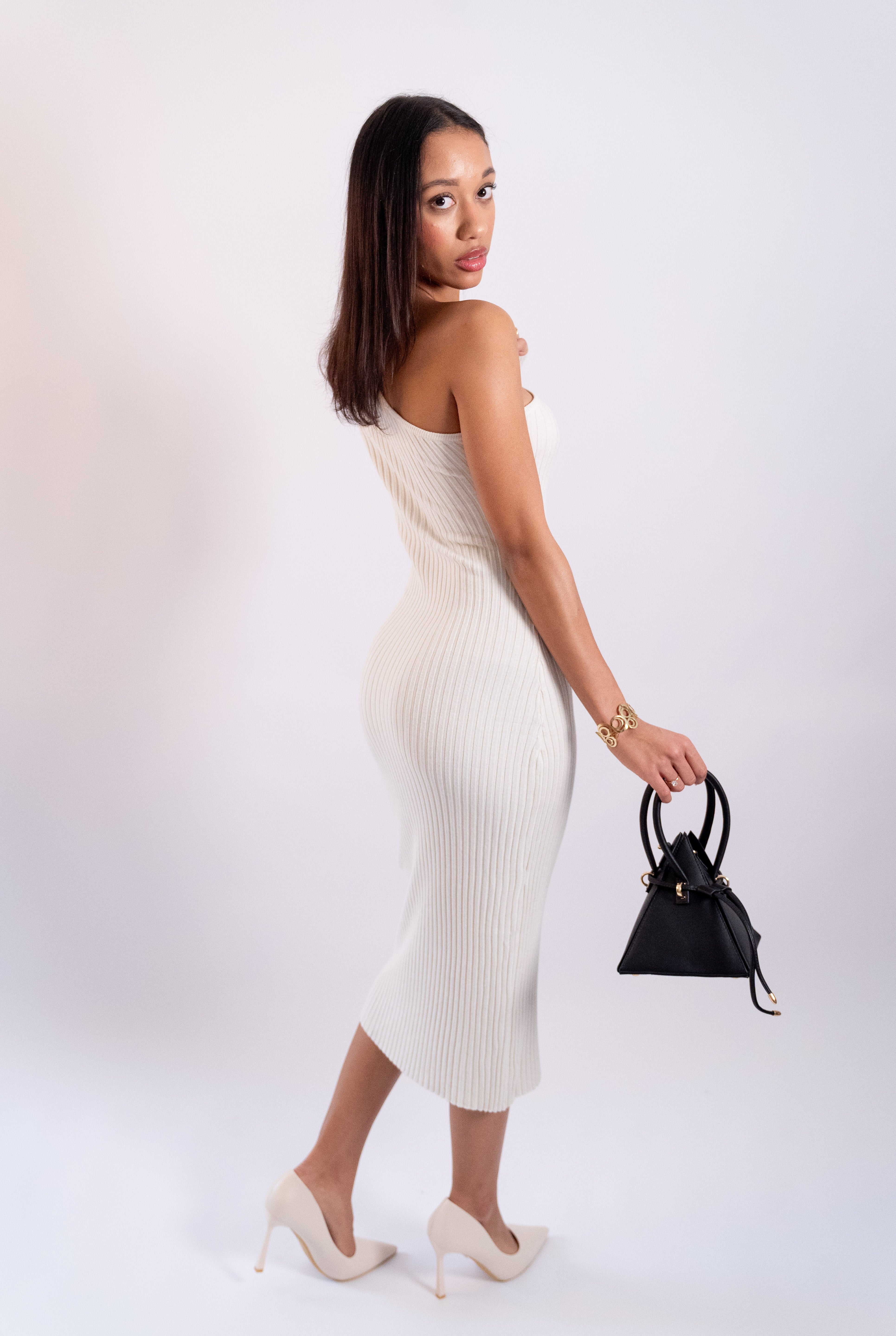 Almeria assymetrical bodycon dress