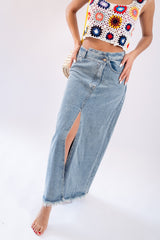 Soraya maxi denim skirt