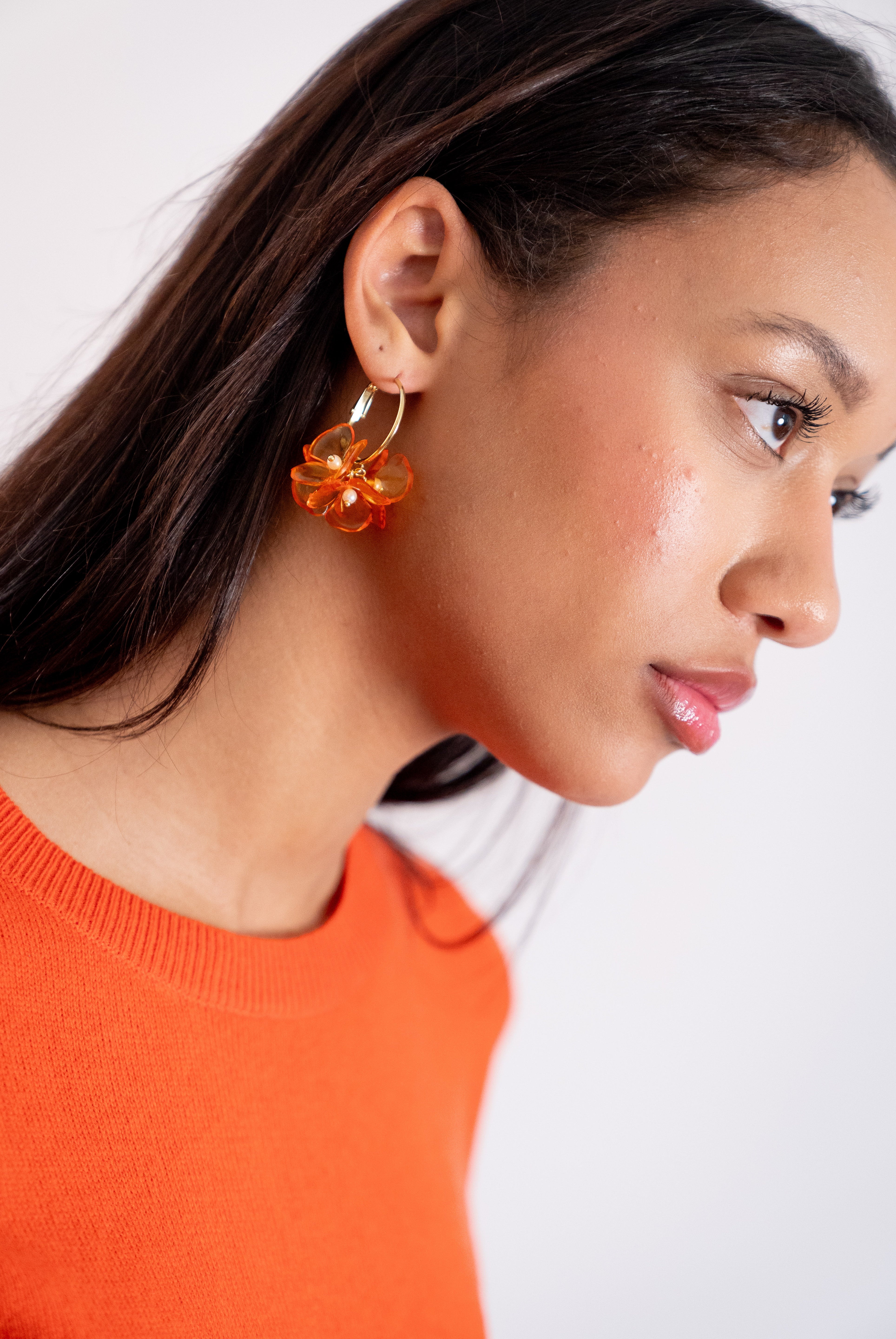 Phlox earrings orange