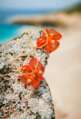 Phlox earrings orange