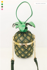 Pineapple bag olive green