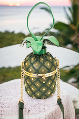 Pineapple bag olive green