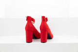 Rihanna block sandals