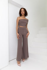 Lea-Lise off-shoulder trousers set