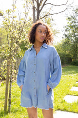Athena denim shirt dress