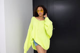 Eleonore neon oversized trui