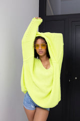 Eleonore neon oversized trui