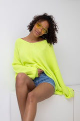 Eleonore neon oversized trui