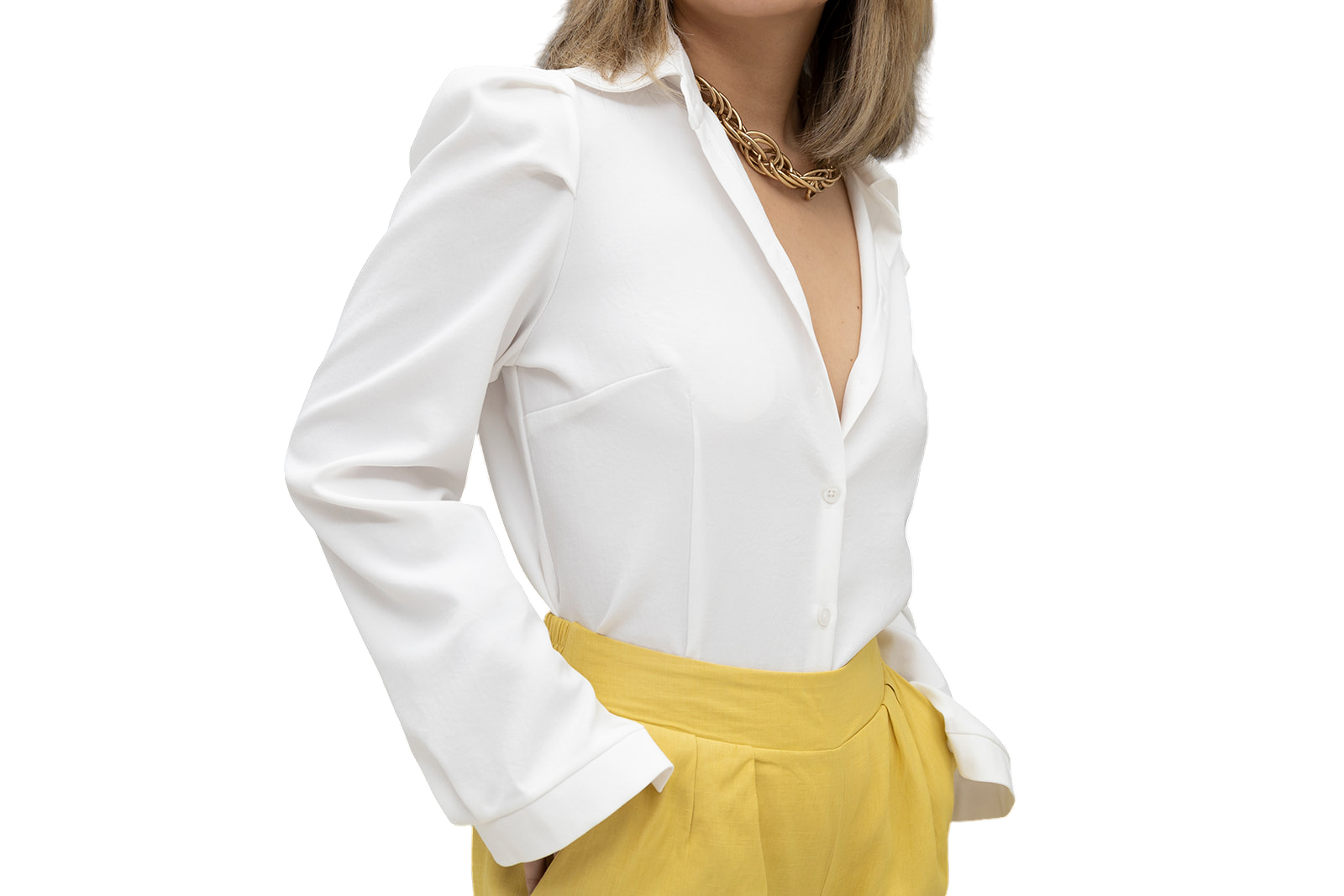Tiara classic white blouse